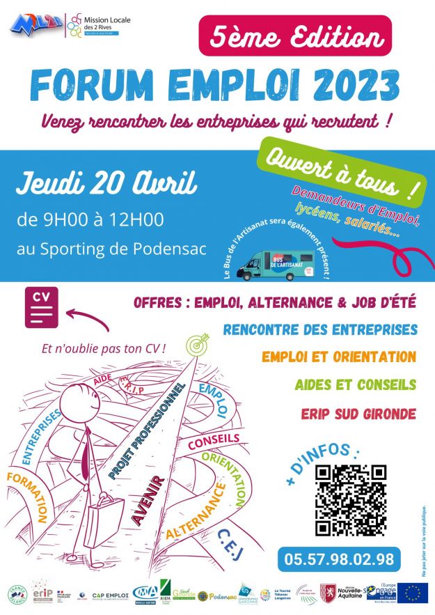 Forum de l'Emploi 2023 - 20 avril à Podensac
